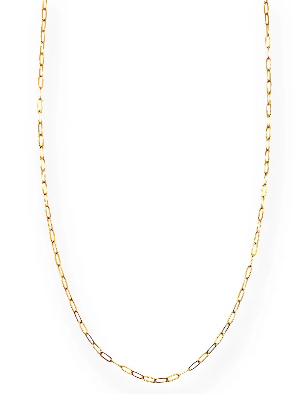 delicate chain necklaces for women-Dainty Gold Filled Paperclip Chain