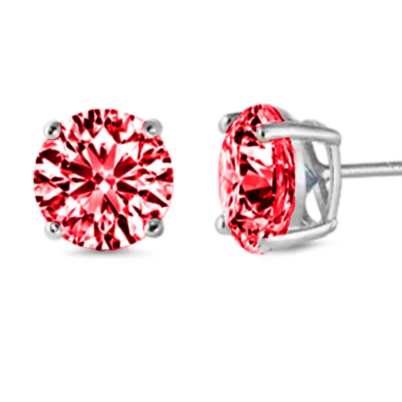 glitter earrings for women-Ruby Birthstone Earrings