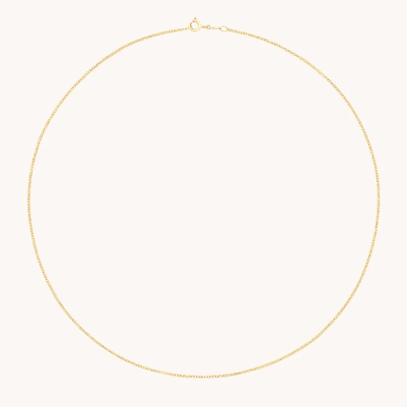 romantic gold necklaces for women-Bold Miyu Chain Necklace in Solid Gold