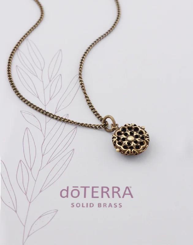 antique silver necklaces for women-doTERRA GUIDE Diffuser Necklace