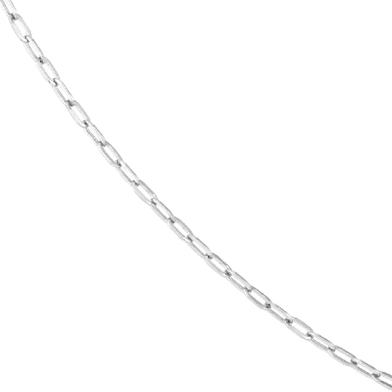 gold ankle chains for women-Sterling Silver 2.5mm Paperclip Anklet