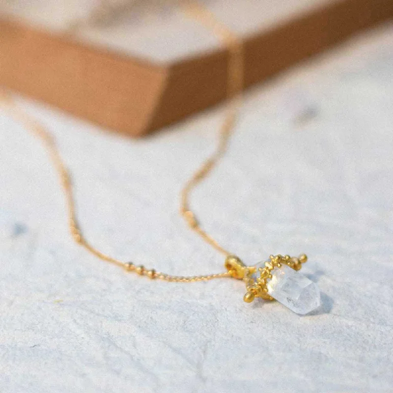 modern crystal necklaces for women-Beam of Light • Necklace