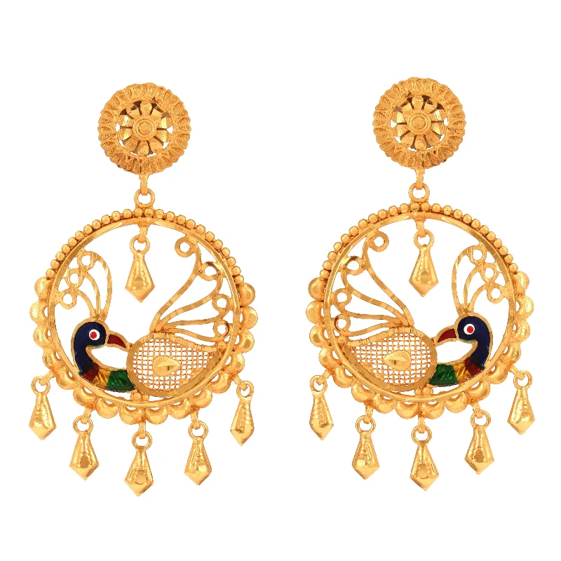 unique earrings for women-Jaal Pekhom Mayur Kanbala