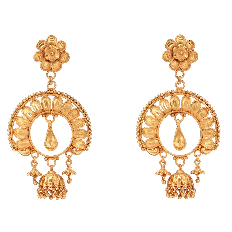 hoop diamond earrings for women-Royal Sheen Jhumka  Earrings