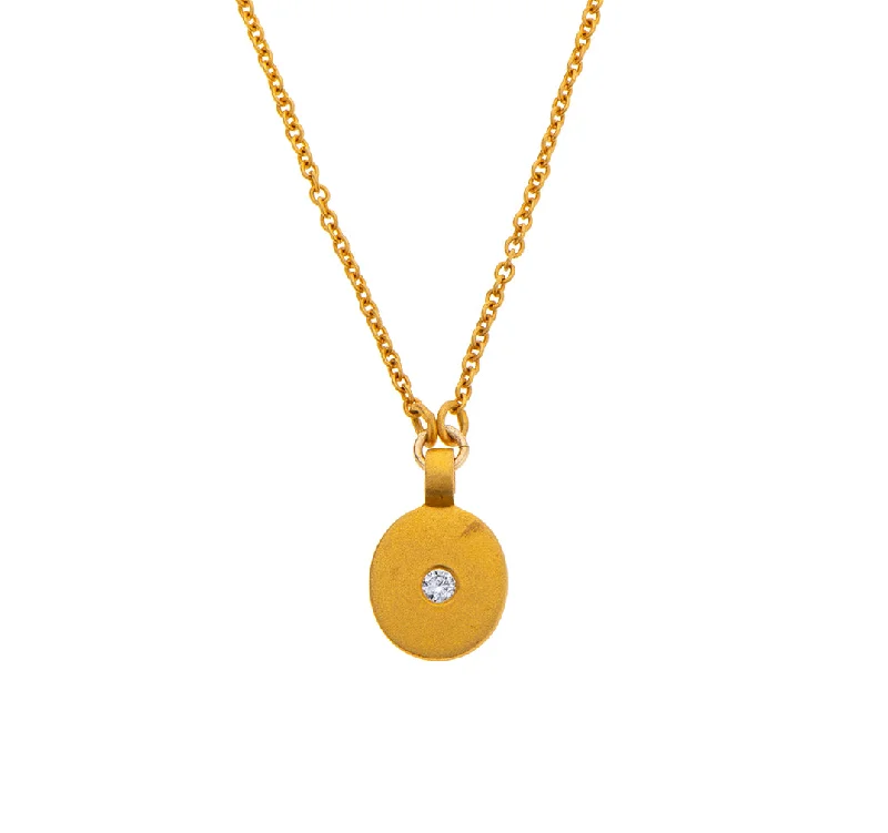 large gold necklaces for women-Nava Zahavi Yellow Gold Delicate Round Diamond Necklace