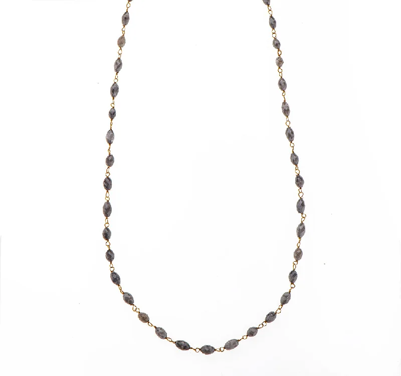 handmade necklaces for women-Nava Zahavi Elegance in Gray Diamonds Necklace