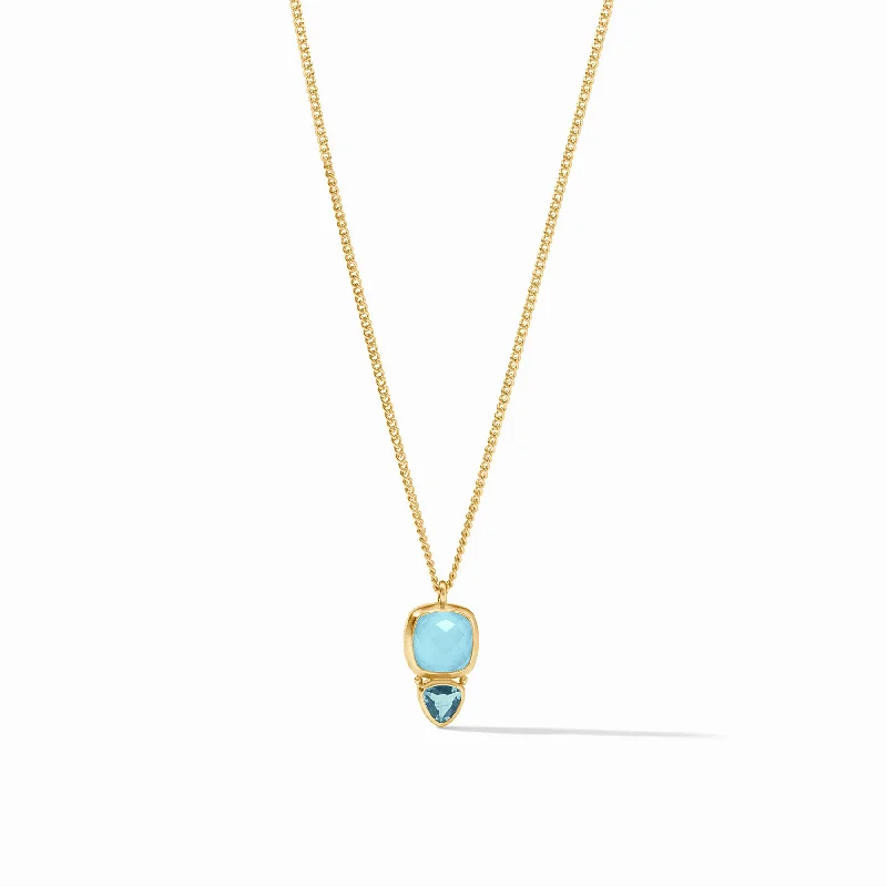 gemstone necklaces for women-Aquitaine Duo Delicate Necklace