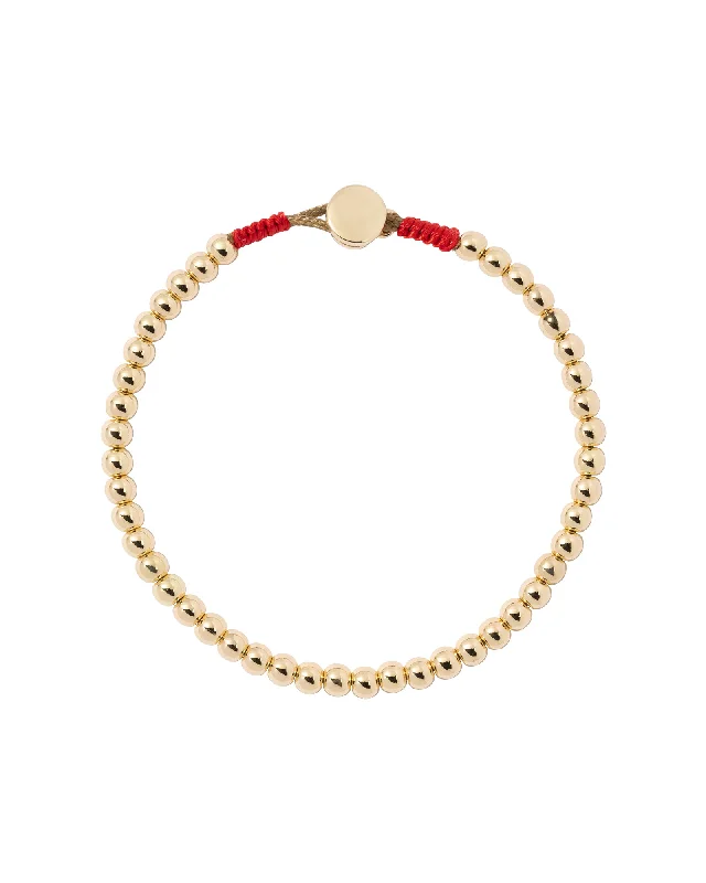 rose gold anklets for women-Gold Baby Bead Anklet