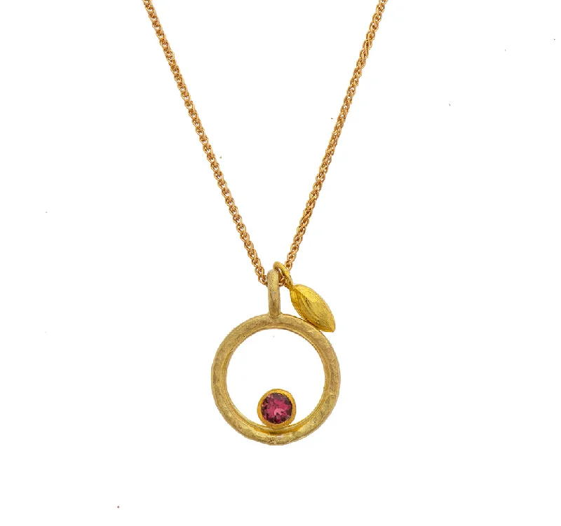 delicate rose gold necklaces for women-Nava Zahavi Ring of Hope Necklace