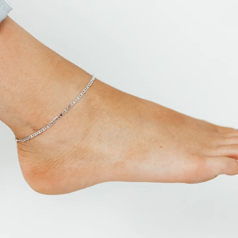 fashion anklets for women-Alex Anklet (Silver)