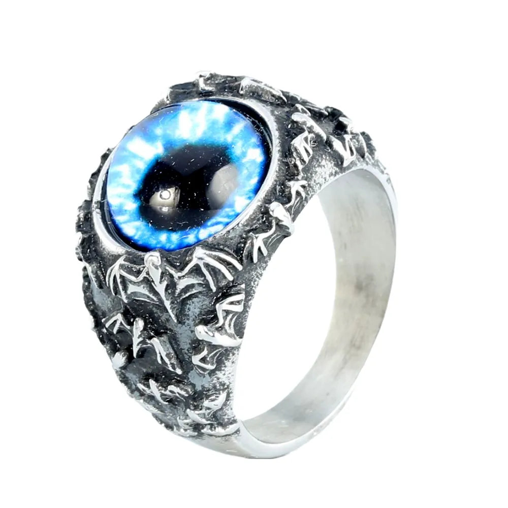 custom diamond rings for women-Hip-Hop Streetwear Eye 316 Stainless Steel  Unisex Rings