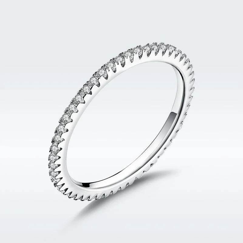 S925 Silver Ring-5 Platinum