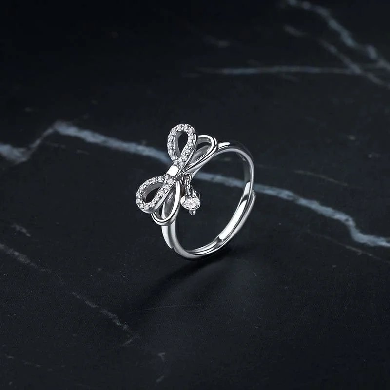 DSR0001S-Silver Bow Ring