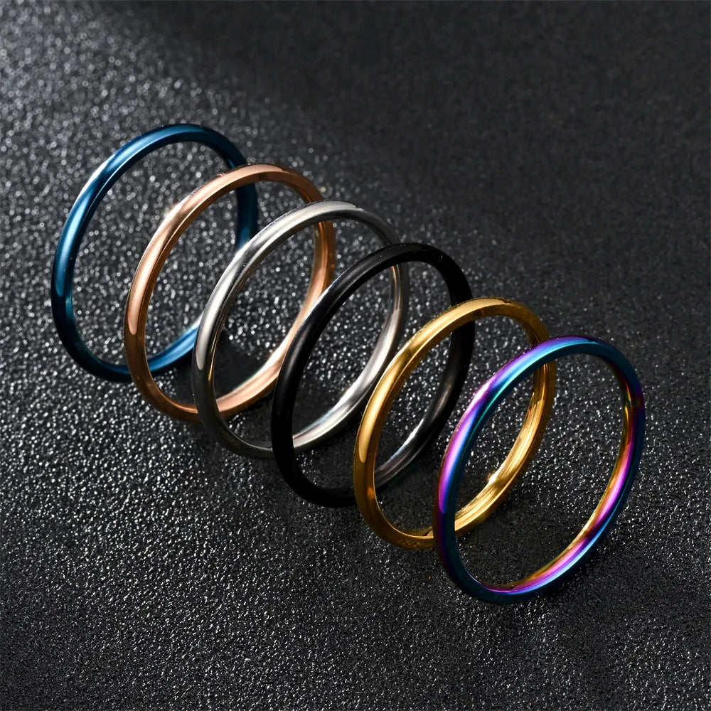 heart-shaped rings for women-Simple Style Commute Geometric Titanium Steel Plating Unisex Rings