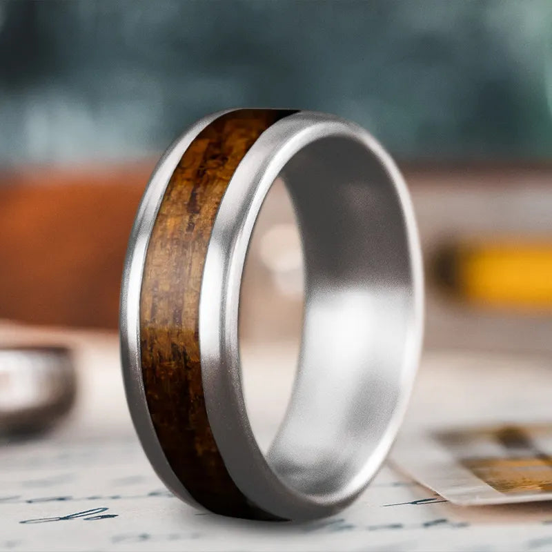 stackable rings for women-Custom Design - Single Inlay Ring VVgbaZSobhDcYW8C6n96UWCN