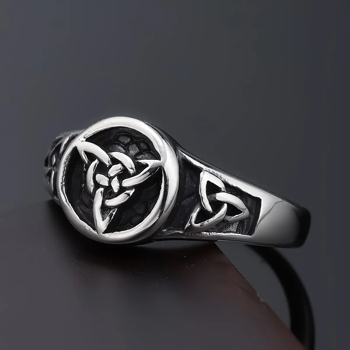 gemstone rings for women-Retro Punk Symbol 304 Stainless Steel Polishing Unisex Rings