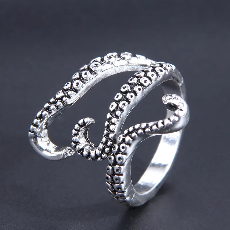 stacking rings for women-Retro Octopus Alloy Plating Men'S Rings