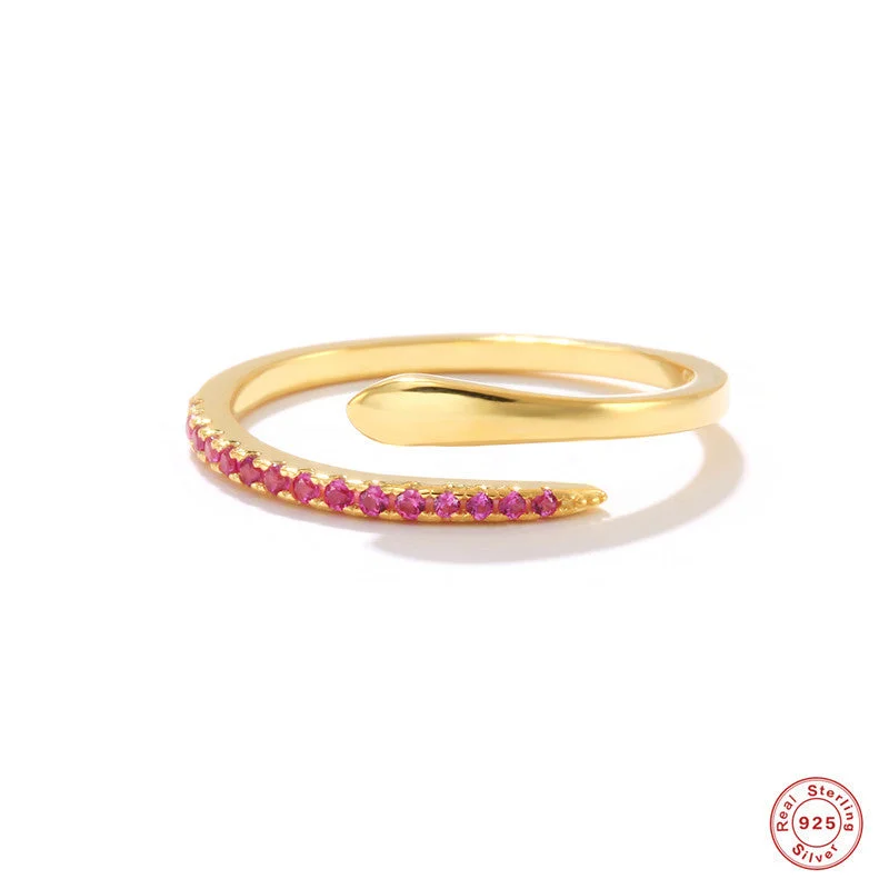 Yellow Gold-Rose Red Diamond