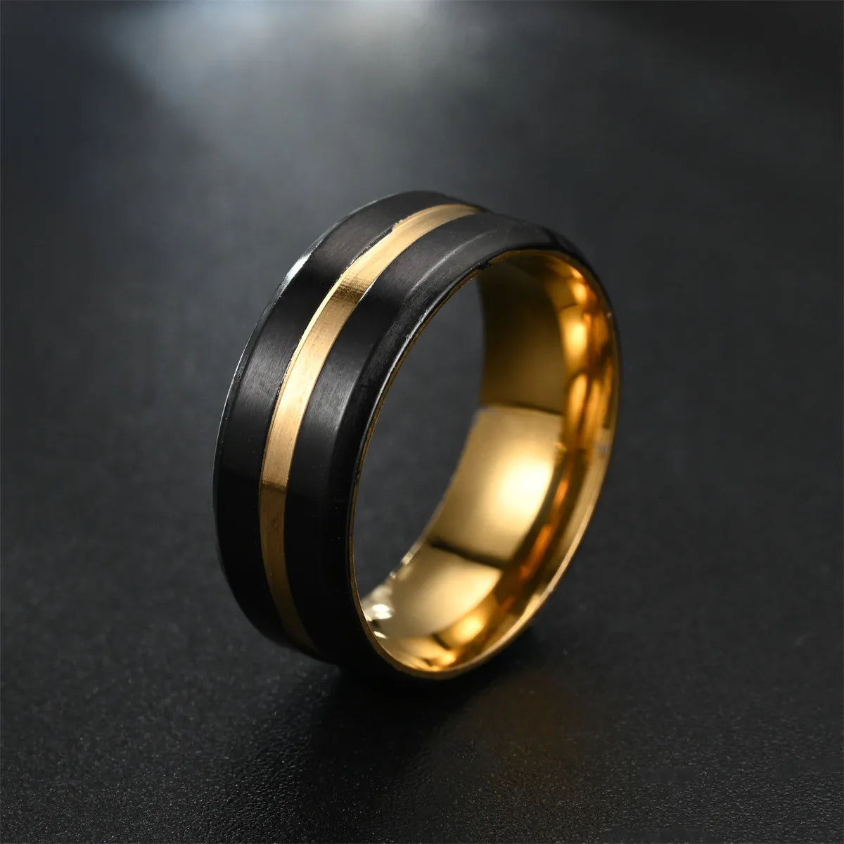 8mm Black Inner Hole Gold